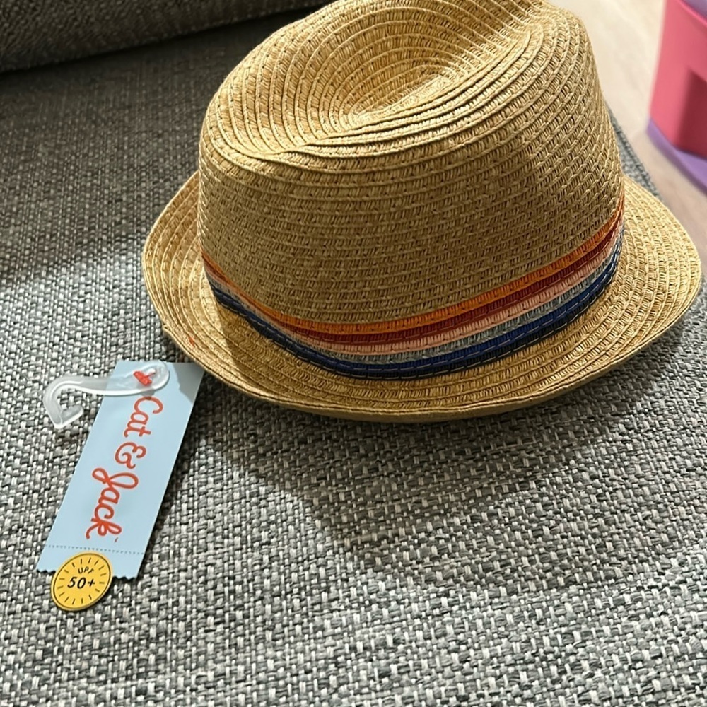 NEW straw hat with rainbow from Cat & Jack: 12-24 months​